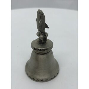 Vintage Sea World Shamu Fort Pewter Miniature Art Collectible‎ Bell Figurine 2"